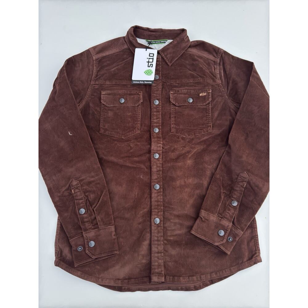 Stio Saratoga Corduroy Shirt Snap Button Down Long Sleeve Grizzly Paw